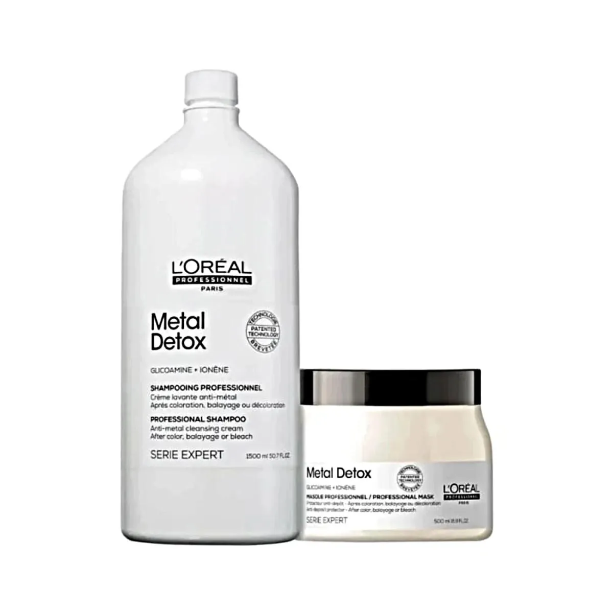 KIT LORéAL PROFESSIONNEL METAL DETOX SHAMPOO 1,5L+MáSC 500G