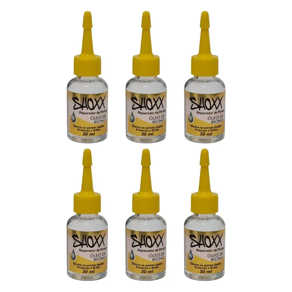 REPARADOR DE PONTAS SHOXX OLEO DE RICINO 30ML - KIT C/ 6UN