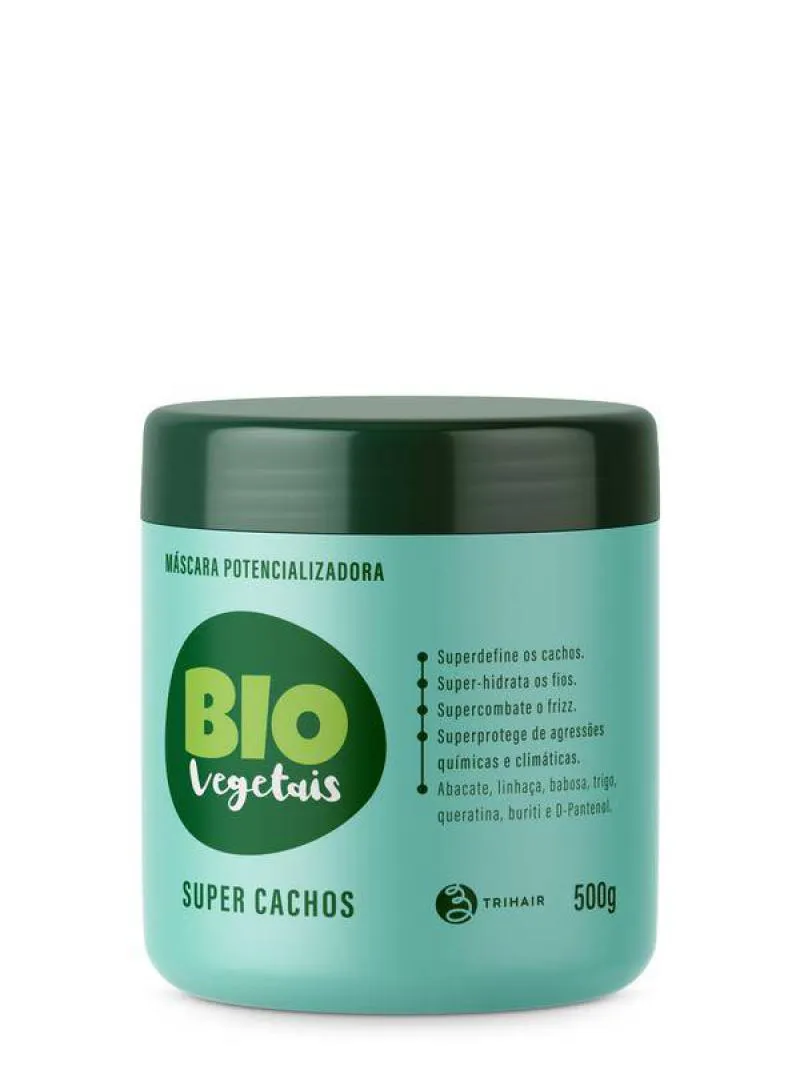 MáSCARA POTENCIALIZADORA SUPER CACHOS 500G - BIOVEGETAIS
