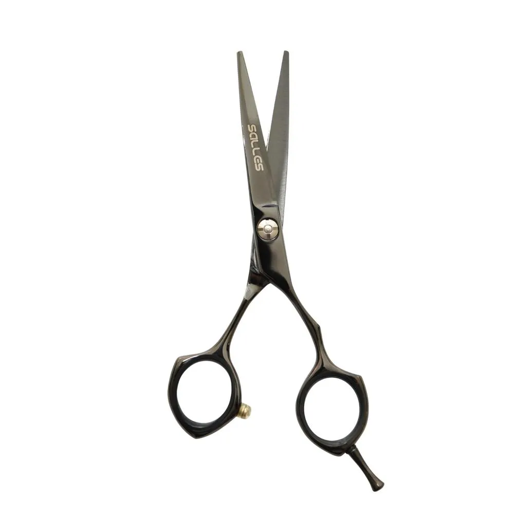 TESOURA FIO NAVALHA SALLES PROFISSIONAL 5.5 PRETA U Unica