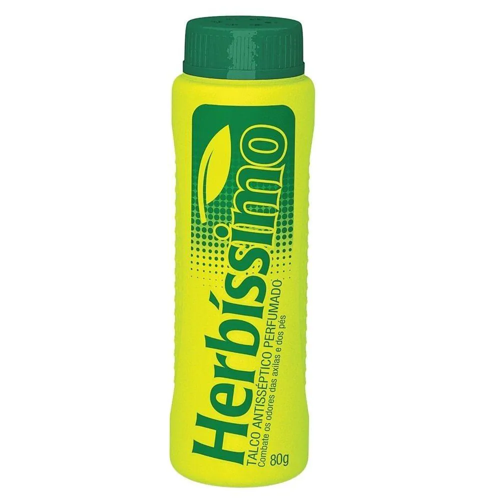 TALCO ANTISSéPTICO PERFUMADO HERBíSSIMO 80G