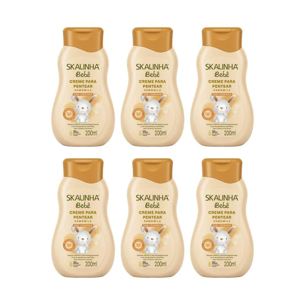 CREME PARA PENTEAR SKALA SKALINHA BEBE CAMOMILA 250G - 6UN