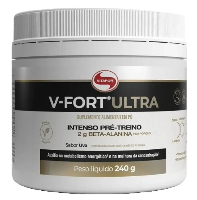 KIT 2X: V-FORT ULTRA PRé TREINO UVA VITAFOR 240G