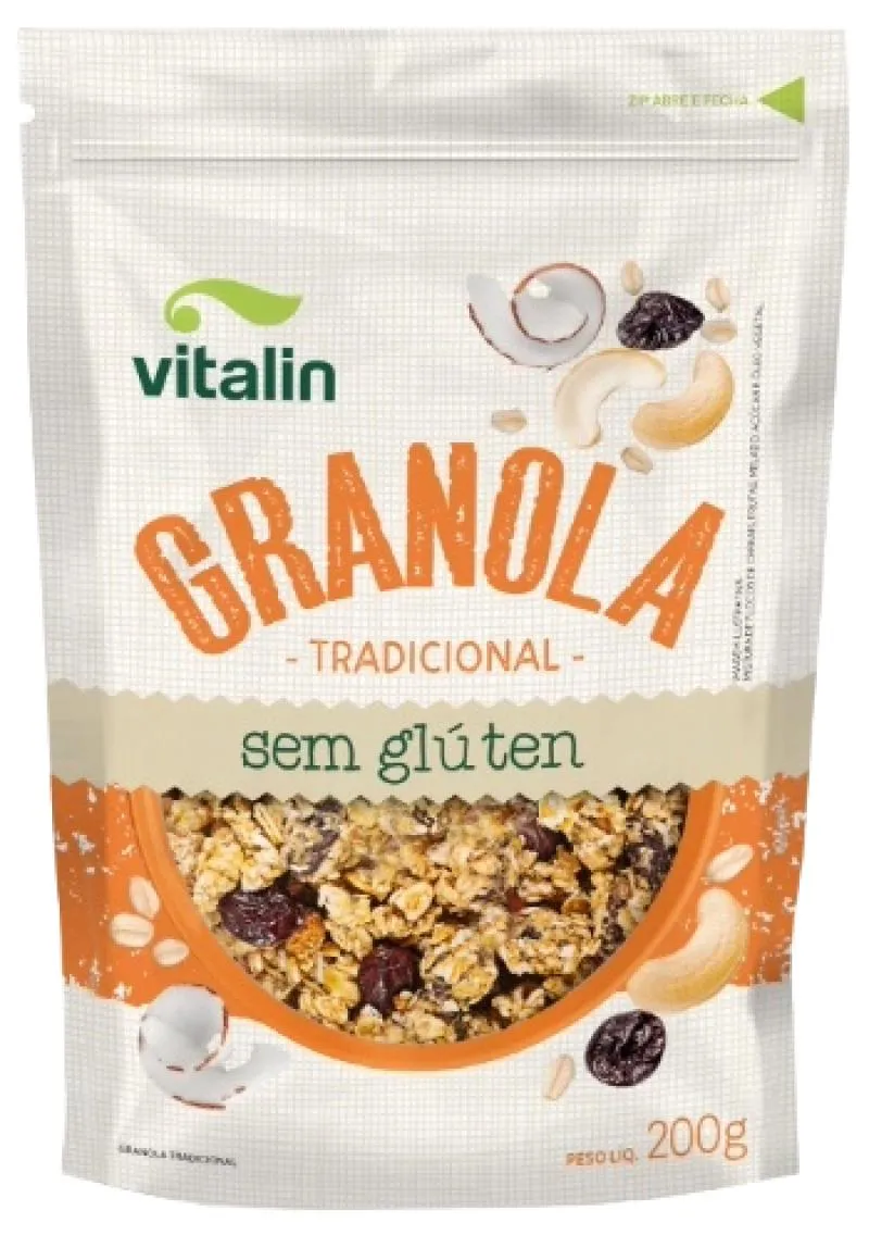 GRANOLA TRADICIONAL SEM GLúTEN VITALIN 200G