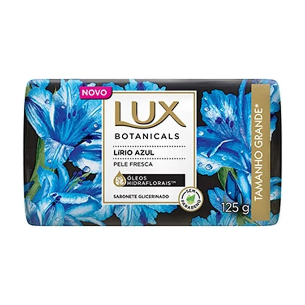 SABONETE LUX BOTANICALS LIRIO AZUL 125G EMBALAGEM COM 12 UNIDADES