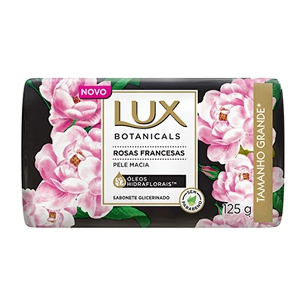 SABONETE LUX BOTANICALS ROSAS FRANCESAS 125G EMBALAGEM COM 12 UNIDADES