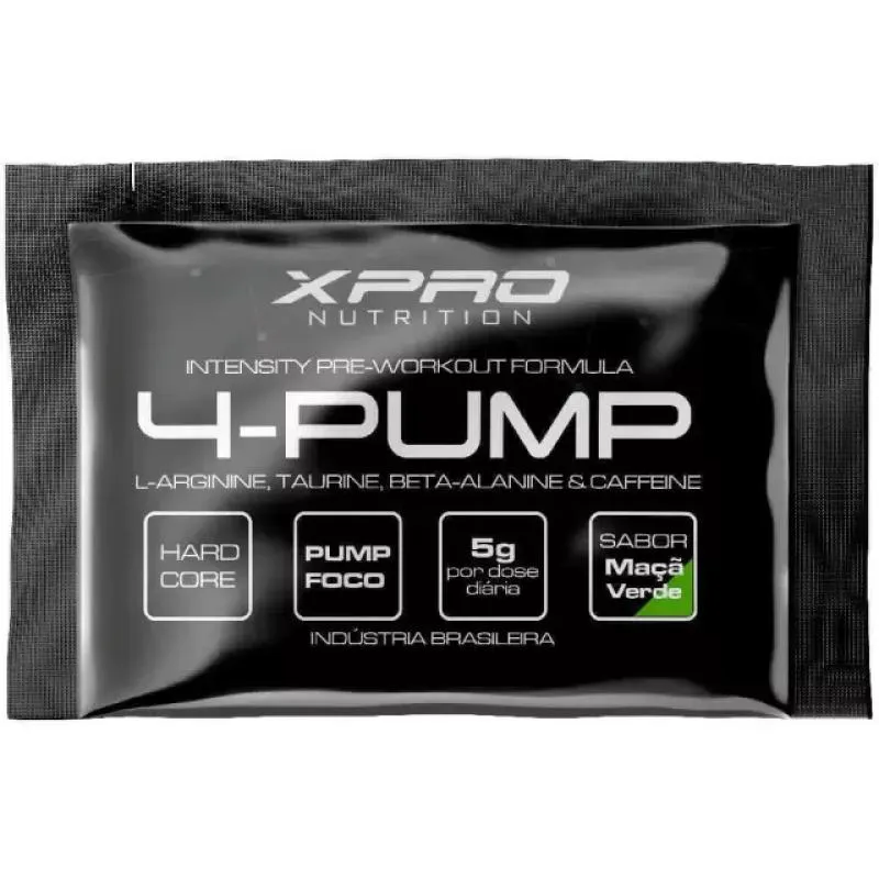 4-PUMP PRE-WORKOUT SACHê (5G) - SABOR: MAçã VERDE