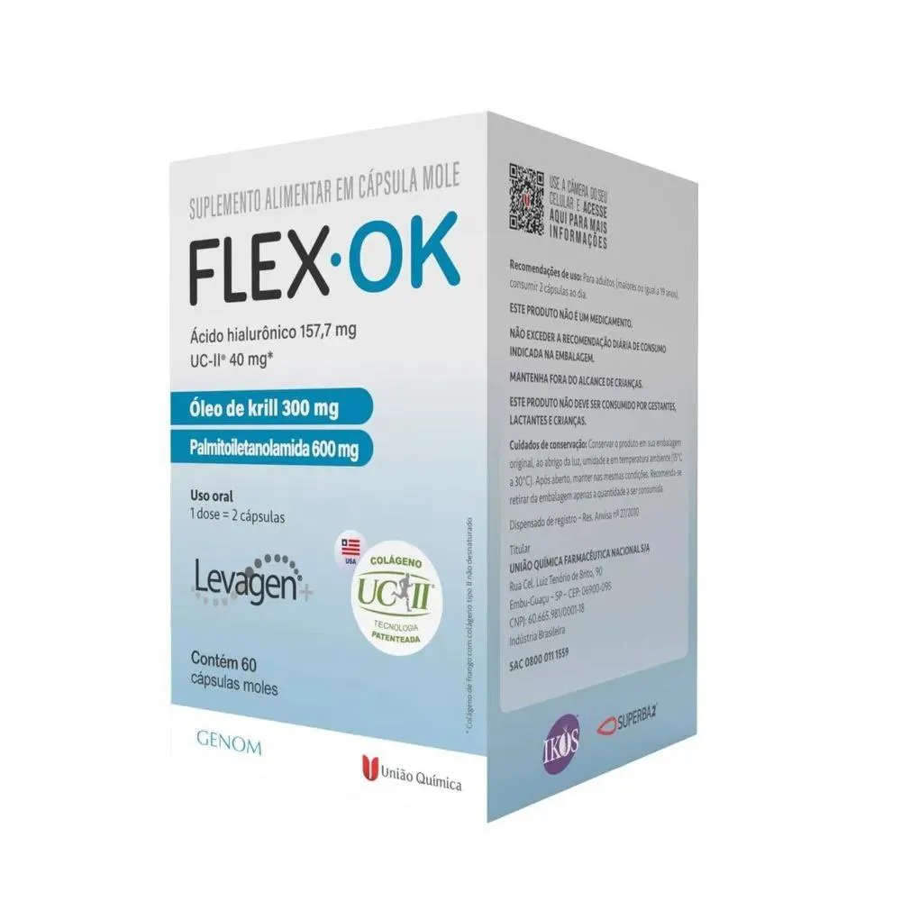 FLEX OK SUPLEMENTO ALIMENTAR 60 CáPSULAS GENOM