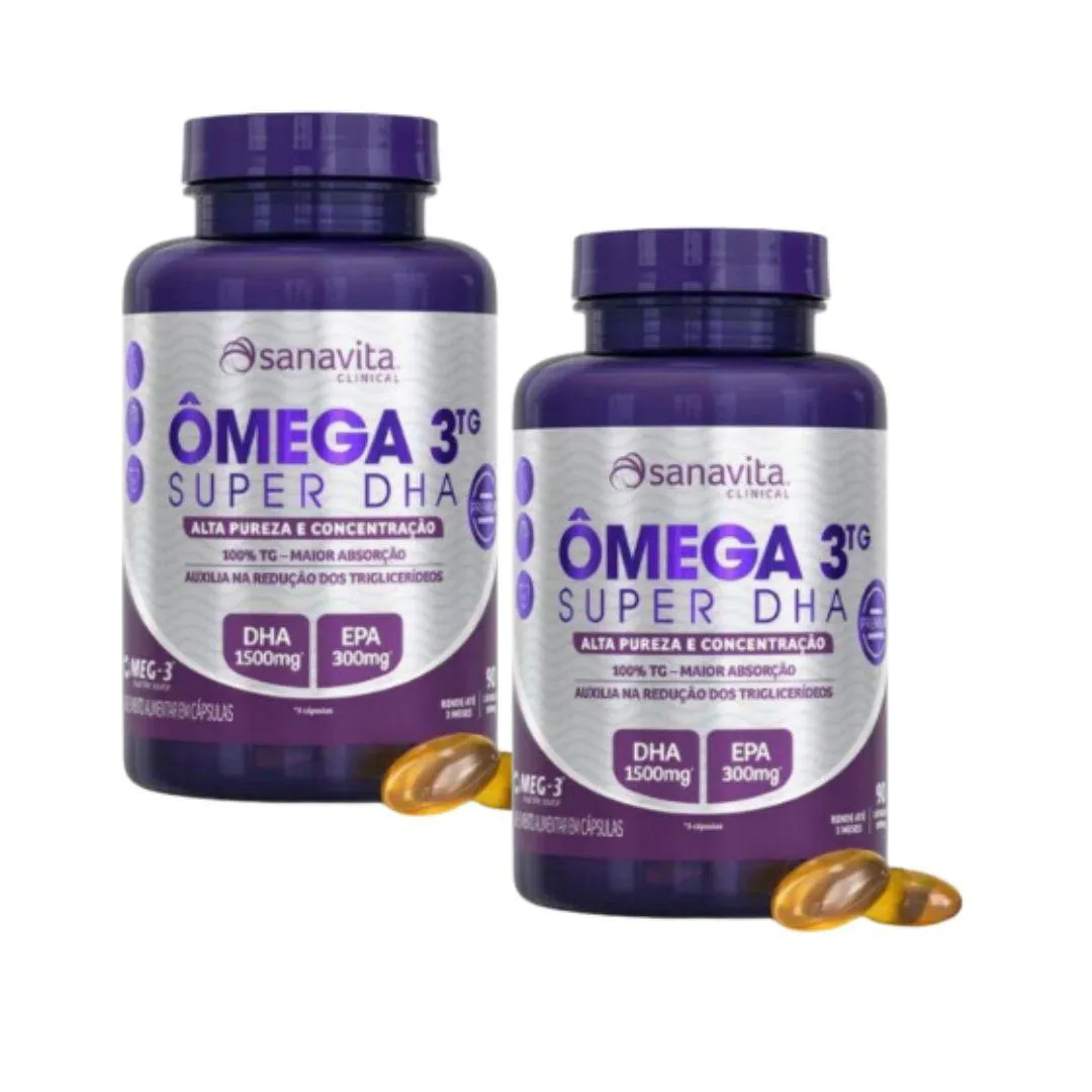 KIT 2X - ÔMEGA 3 SUPER 1500MG DHA  + 300MG EPA - SANAVITA