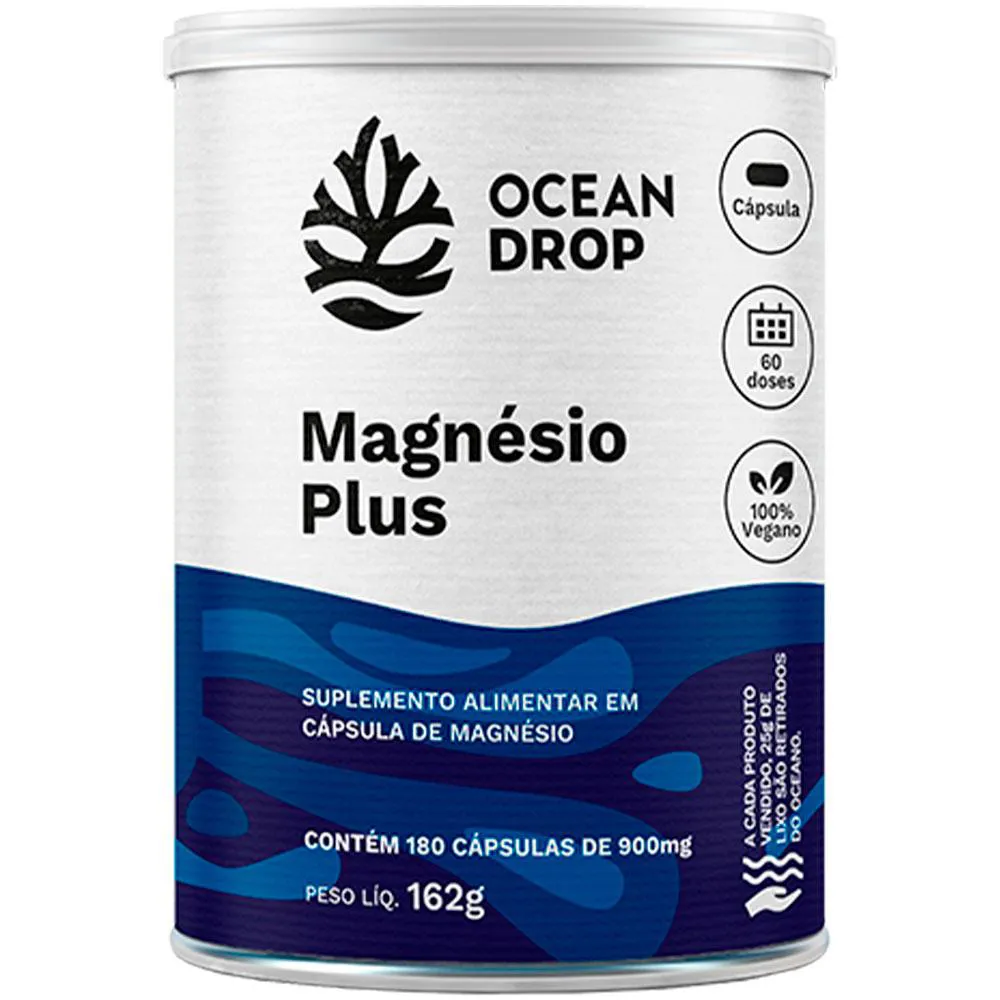 MAGNéSIO PLUS 4 TIPOS DE MAGNéSIO VEGANO (180 CAPSULAS) - OCEAN DROP