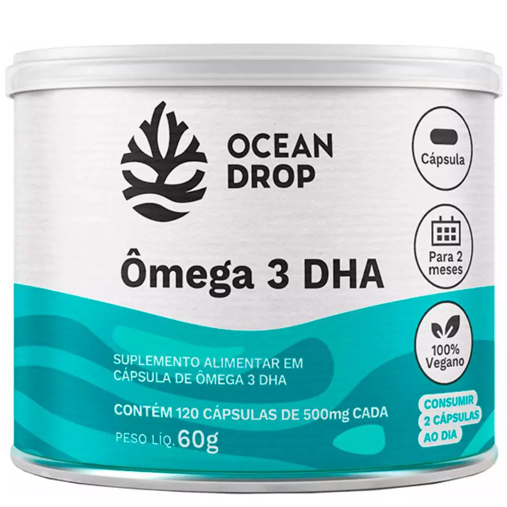 OMEGA 3 DHA 100% VEGETAL VEGANO (120 CAPSULAS) - OCEAN DROP