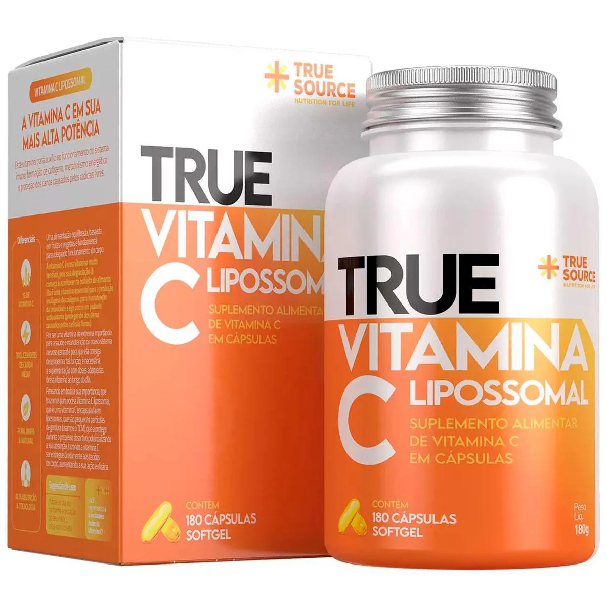 VITAMINA C LIPOSSOMAL 1000MG (60 CAPSULAS) - TRUE SOURCE