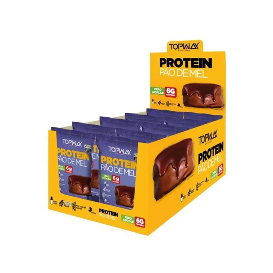 10UN PãO DE MEL PROTEICO COOKIES ZERO AçúCAR TOPWAY