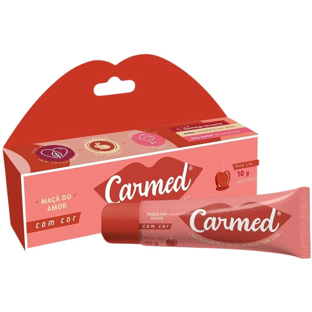 CARMED LABIAL MAçã DO AMOR 10G - HIDRATAçãO INTENSA