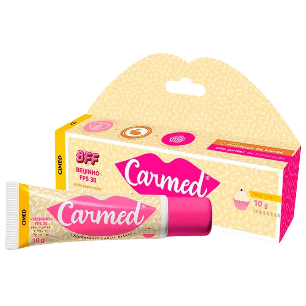 HIDRATANTE LABIAL CARMED BEIJINHO10G PARA LáBIOS SECOS FPS30