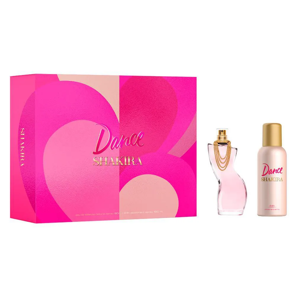 KIT COFFRET SHAKIRA SHAKIRA DANCE EDT PERFUME FEMININO 80ML + 24H DESODORANTE SPRAY 150ML