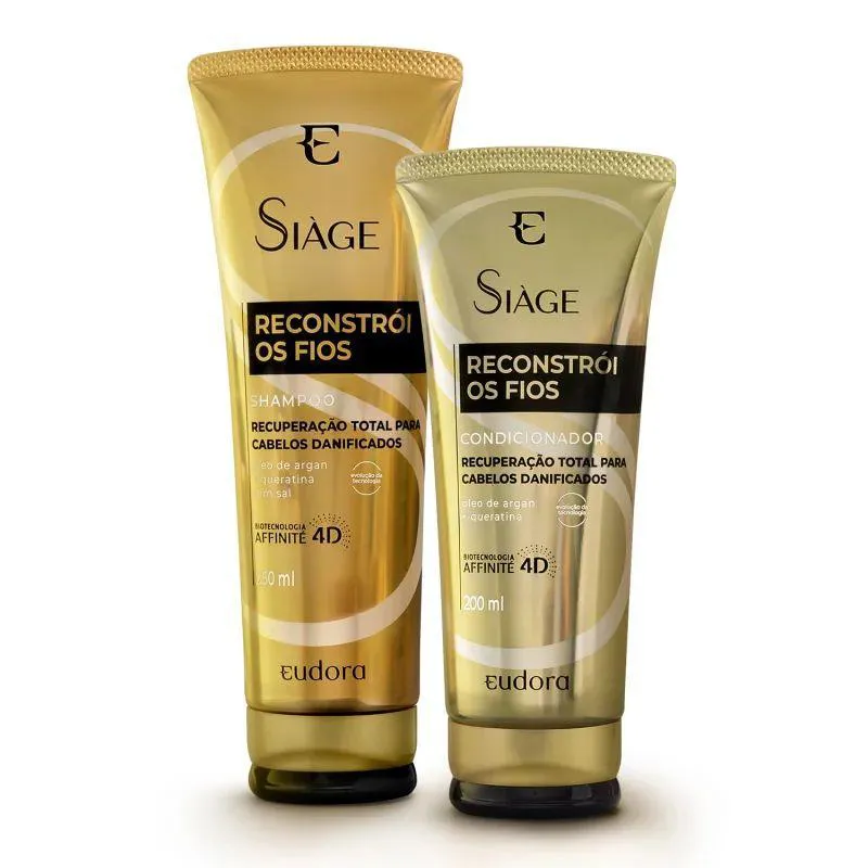 EUDORA SIAGE RECONSTROI OS FIOS SHAMPOO 250ML + CONDICIONADOR 200ML