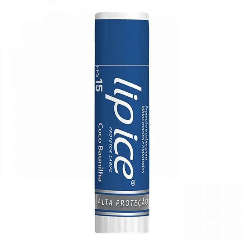 LIP ICE CUBE PROTETOR E HIDRATANTE LABIAL COCO E BAUNILHA