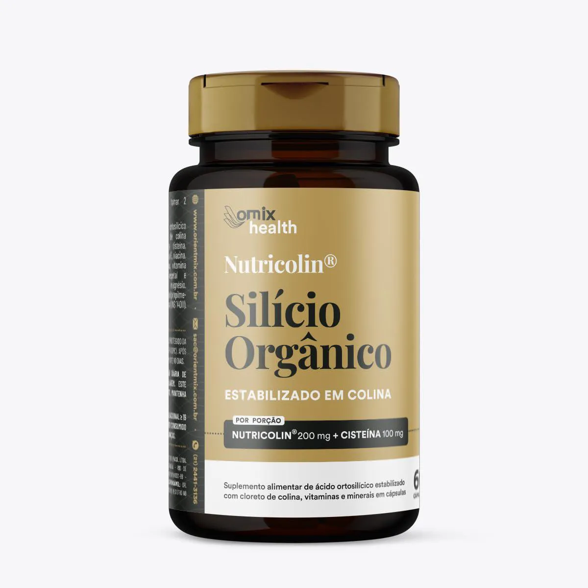 SILíCIO ORGâNICO - 60 CáPSULAS - OMIX