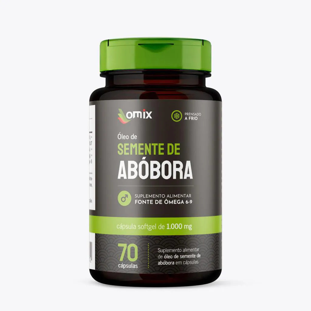 ÓLEO DE SEMENTE DE ABóBORA (1 G) - 70 CáPSULAS