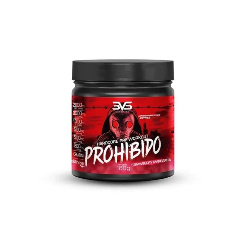 PROHIBIDO HARDCORE PRE WORKOUT (180G) - SABOR: STRAWBERRY MARGARITA