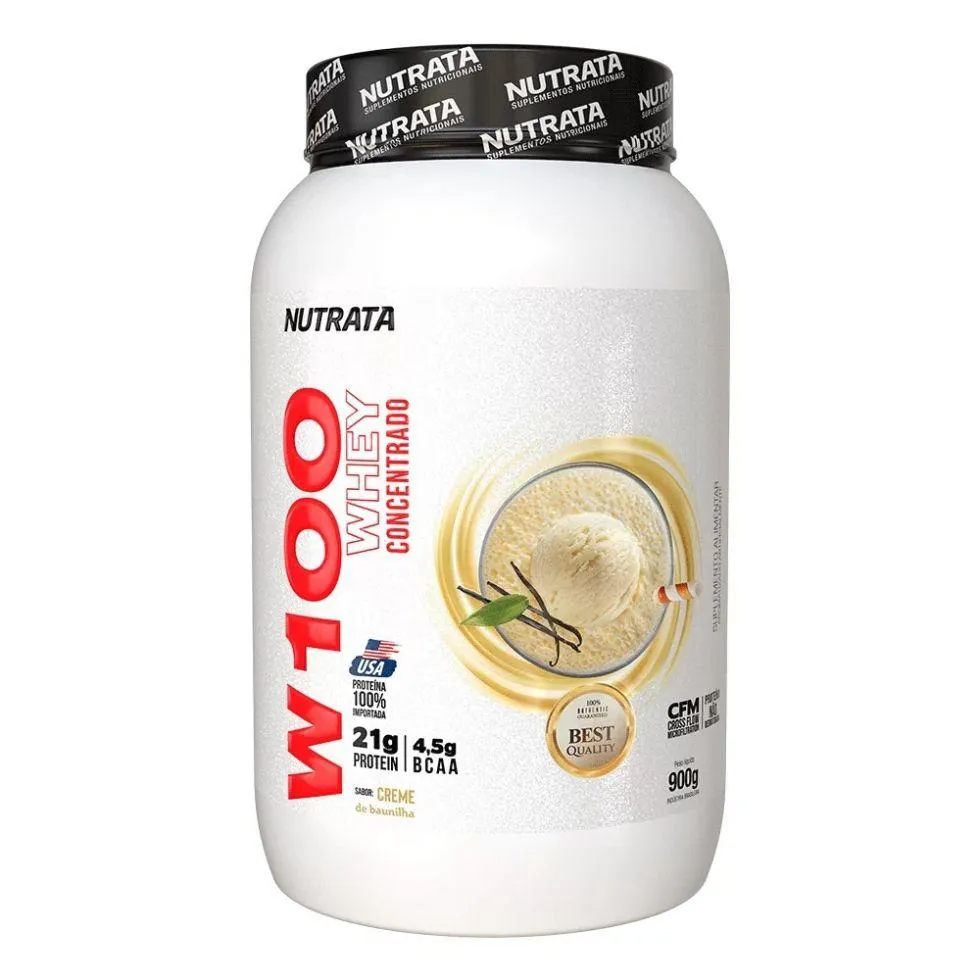 100% WHEY (900G) - SABOR: BAUNILHA