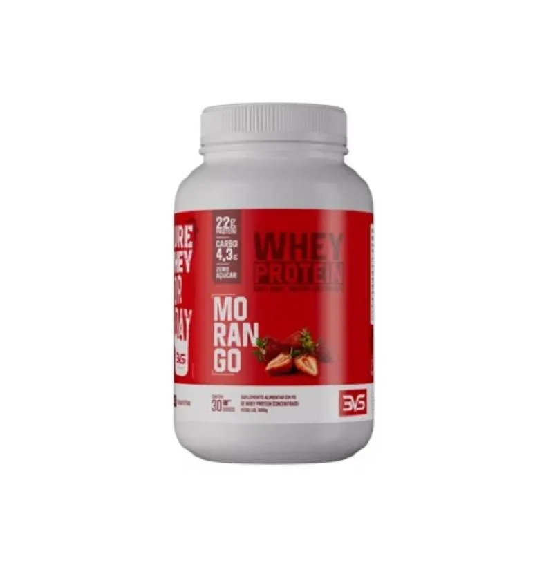 100% WHEY CONCENTRATE (900G) - SABOR: MORANGO