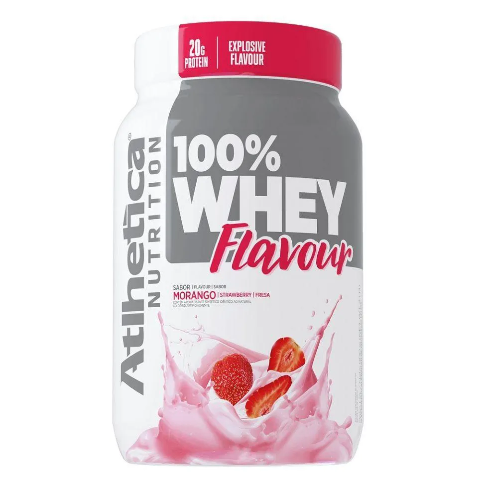 100% WHEY FLAVOUR (900G) - SABOR: MORANGO