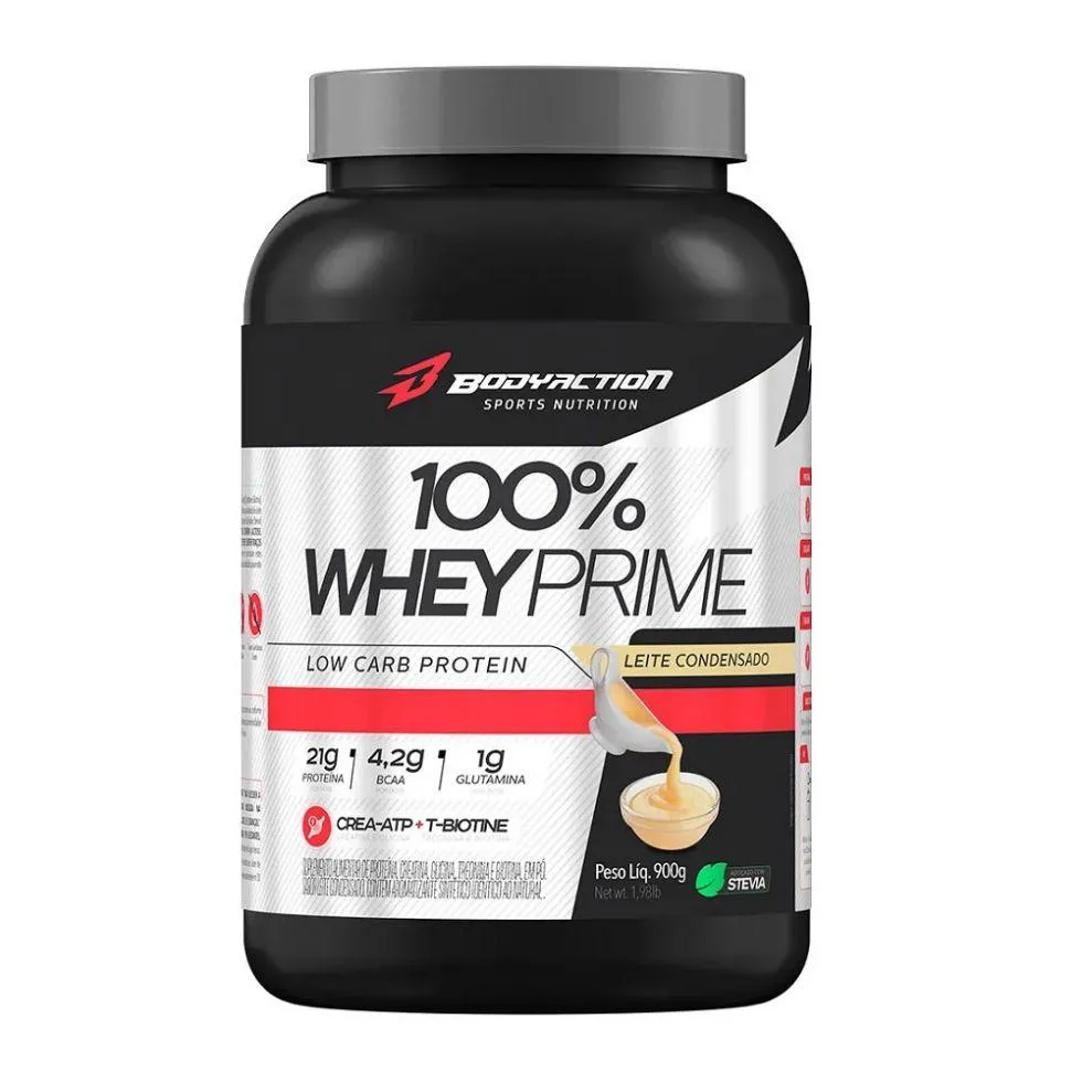 100% WHEY PRIME (900G) - SABOR: LEITE CONDENSADO