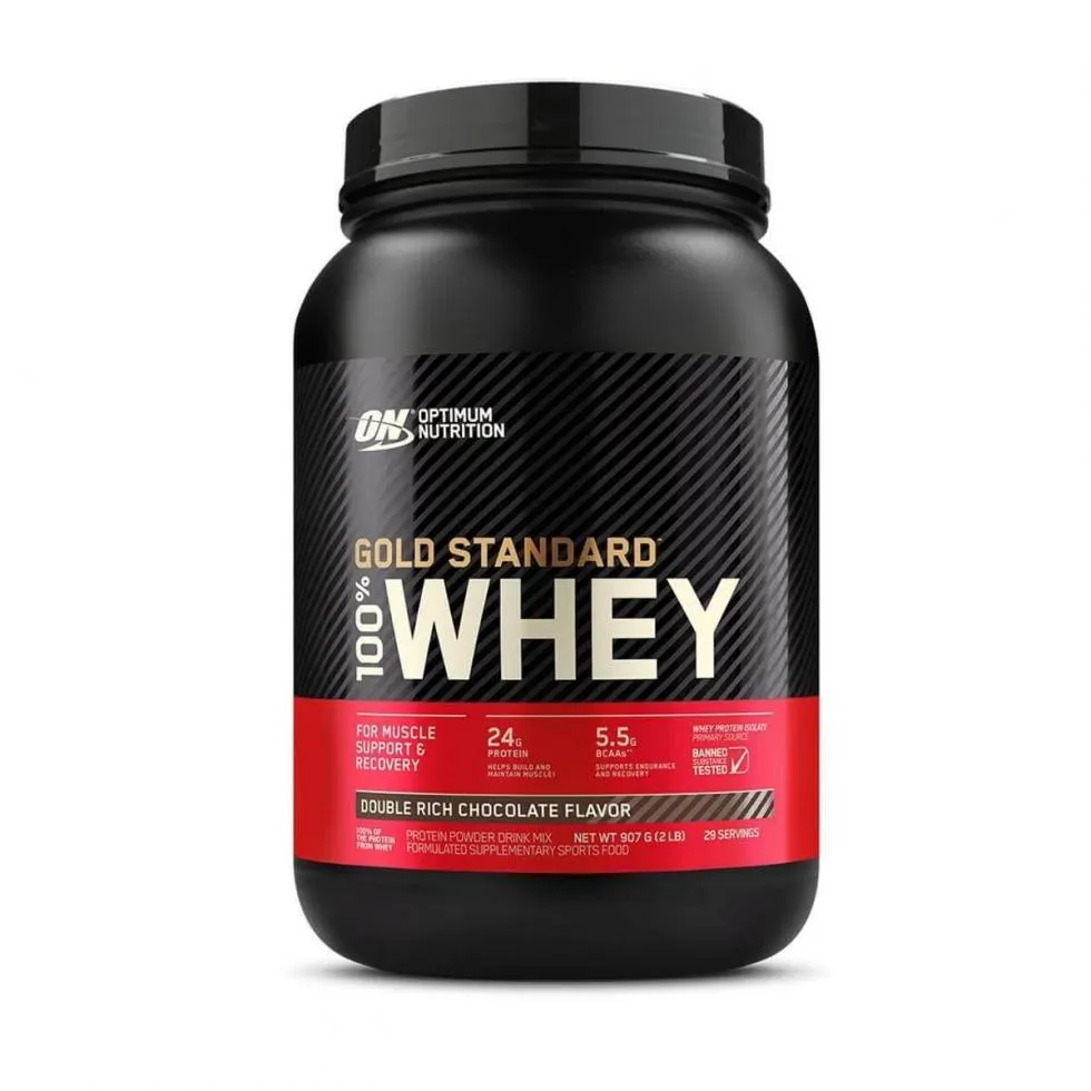 100% WHEY PROTEIN GOLD STANDARD (907G) - SABOR: DOUBLE RICH CHOCOLATE