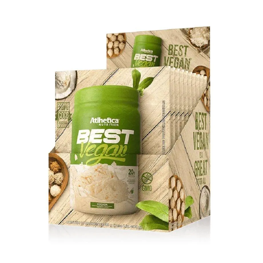BEST VEGAN (DISPLAY COM 10 UNIDADES - 35G) - SABOR: COCADA