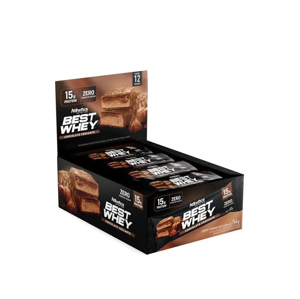 BEST WHEY BAR 744G (DISPLAY 12 UNIDADES DE 62G) - SABOR: CHOCOLATE CROCANTE