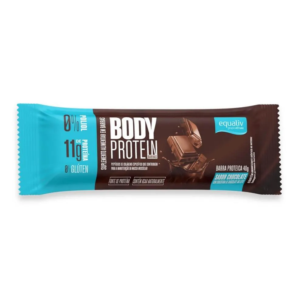 BODY PROTEIN BAR (40G) - SABOR: CHOCOLATE COBERTURA CHOC. AO LEITE