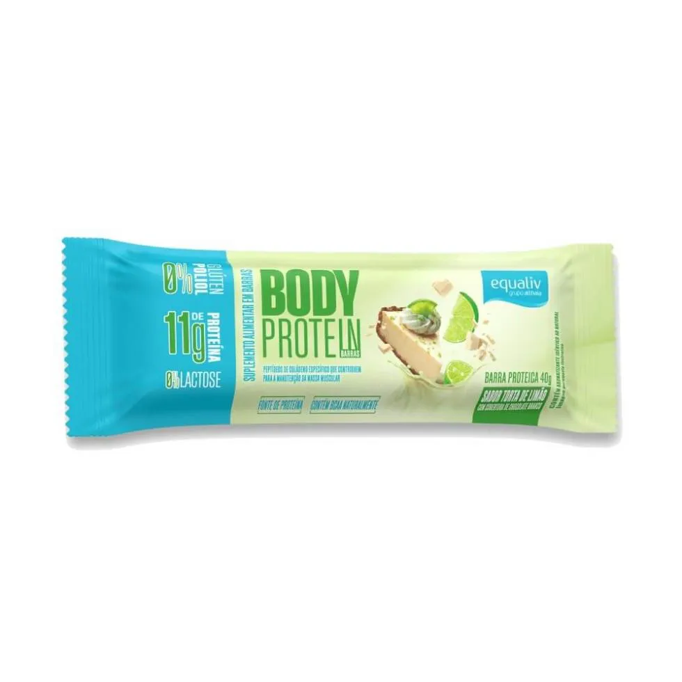 BODY PROTEIN BAR (40G) - SABOR: TORTA DE LIMãO COBERTURA CHOC. BRANCO