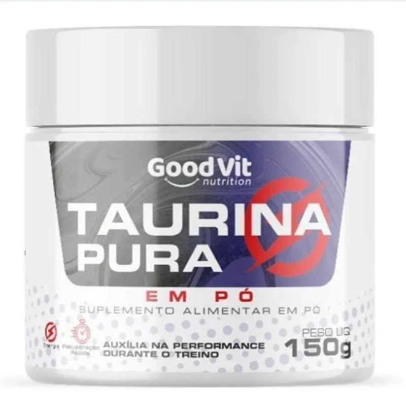 TAURINA PURA EM Pó 150G = 75 PORçõES DE 2G C/ SCOOP GOOD VIT