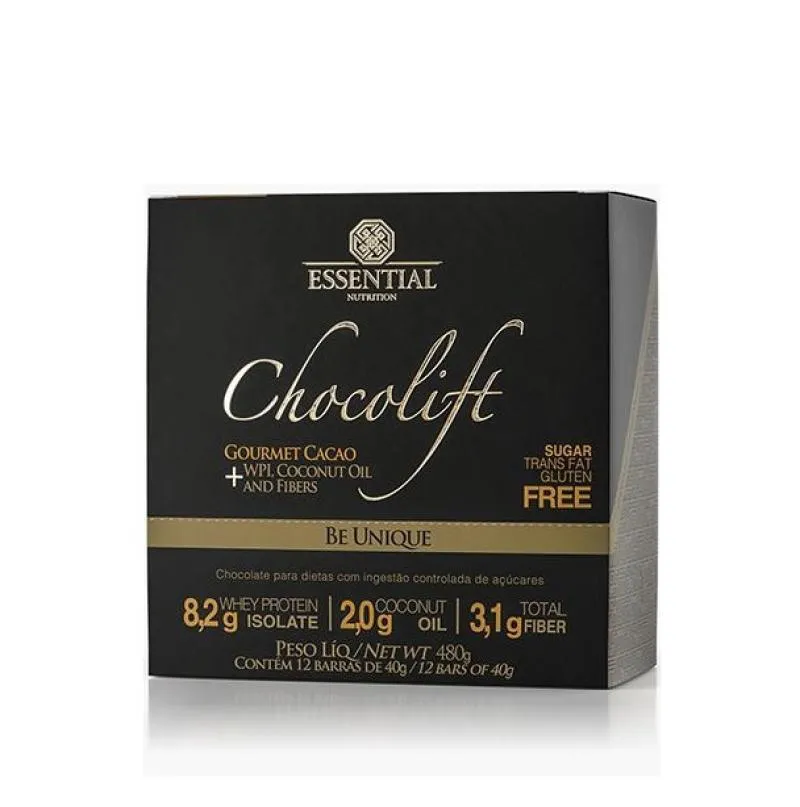 CHOCOLIFT (DISPLAY 12 BARRAS DE 40G) - SABOR: BE UNIQUE
