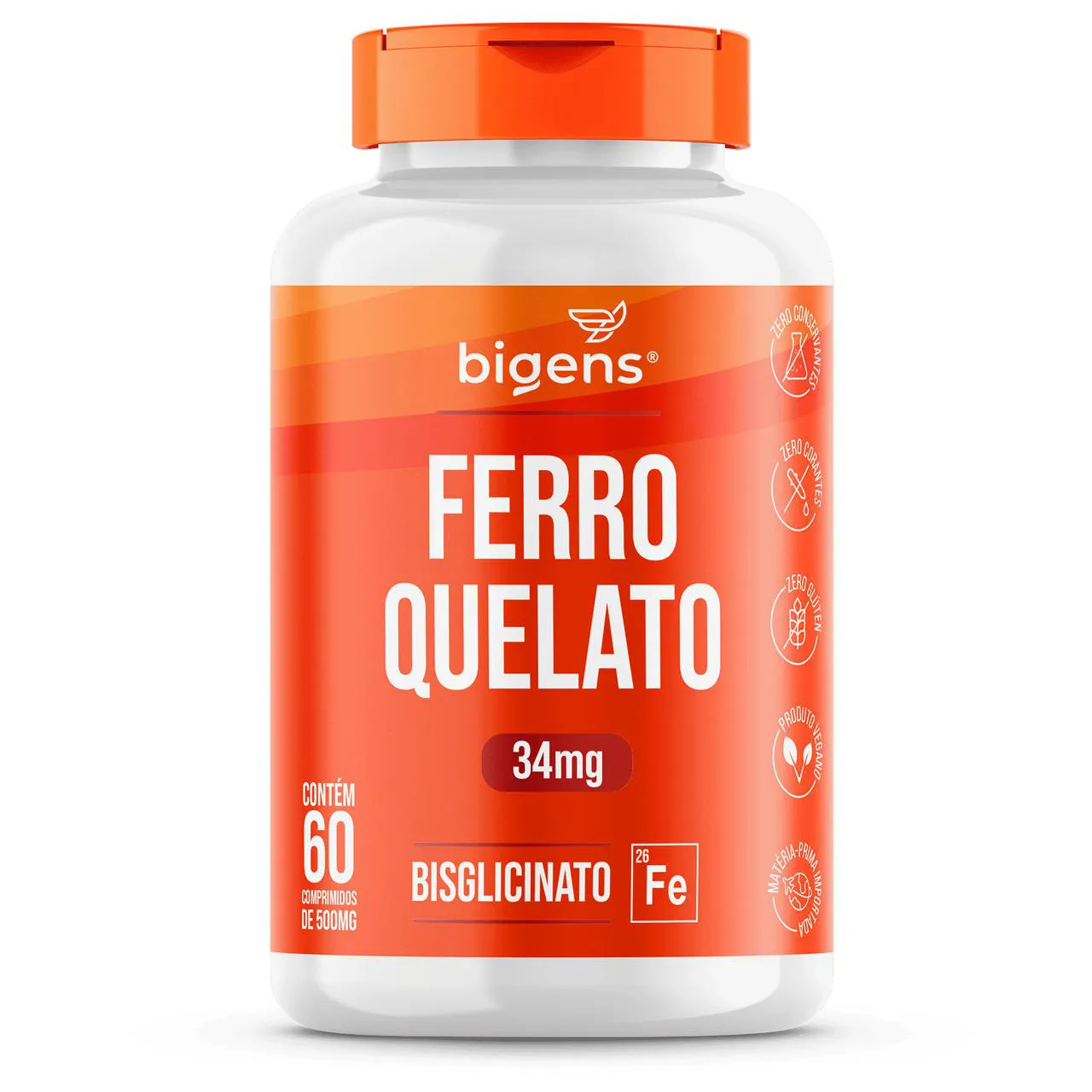 Bigens Ferro Quelato 34Mg 60 Tab