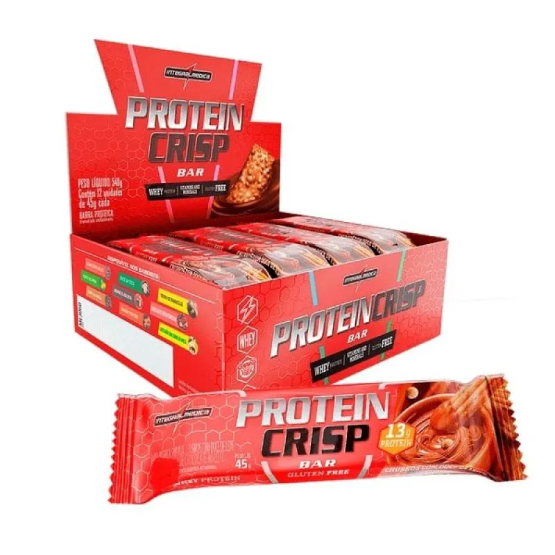 CRISP BAR CAIXA 12 UNIDADES (540G) - SABOR: CHURROS C/ DOCE DE LEITE