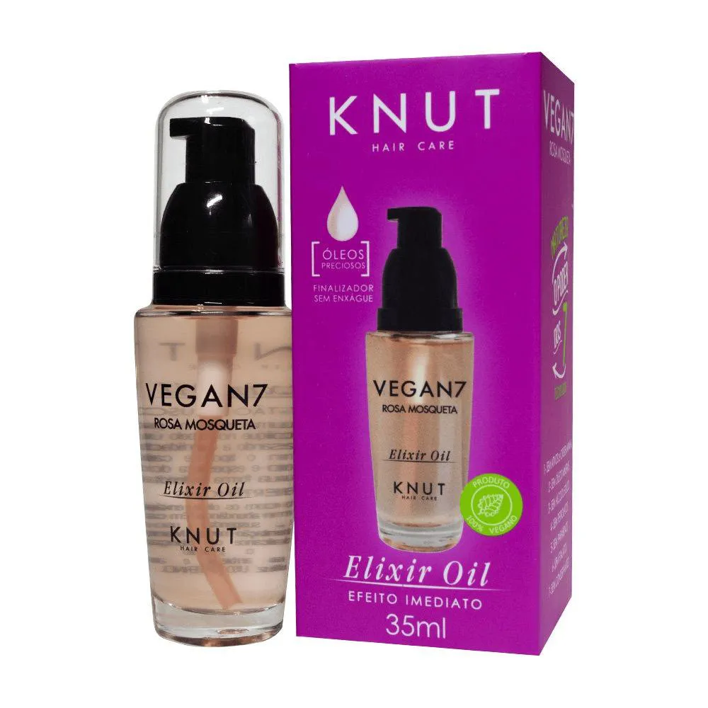 ÓLEO CAPILAR 35ML ELIXIR VEGAN7 ROSA MOSQUETA KNUT