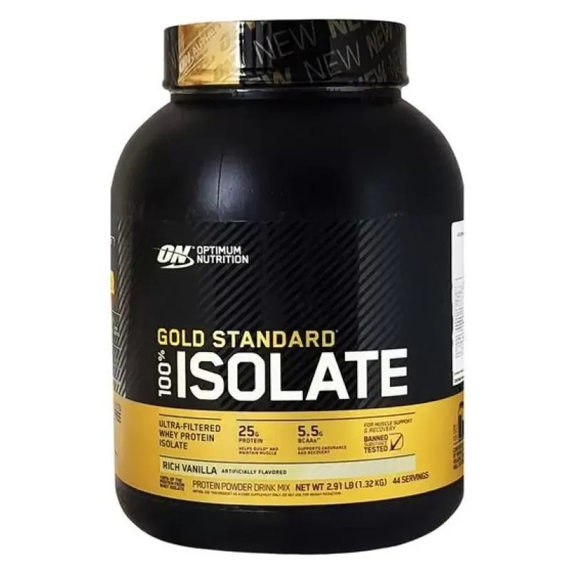 GOLD STANDARD 100% ISOLATE (1,32KG) - SABOR: BAUNILHA - 1,32KG
