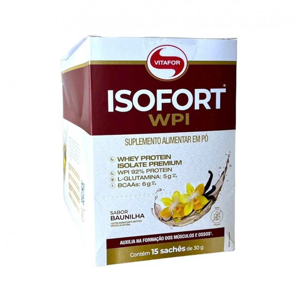 ISOFORT SACHê DISPLAY (15 SACHêS 30G) - SABOR: BAUNILHA