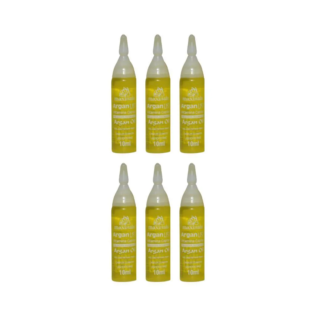 AMPOLA DE VITAMINA  MAXIHAIR 10ML ARGAN LISS - KIT C/ 6UN