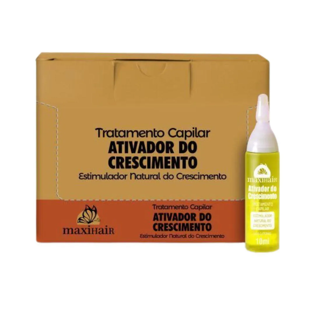 AMPOLA DE VITAMINA  MAXIHAIR 10ML ATIVA CRESCI - KIT C/24UN