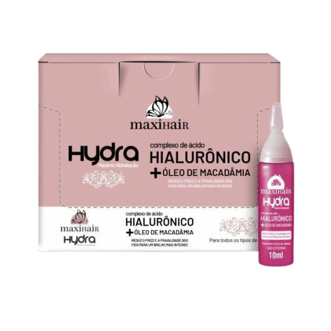 AMPOLA DE VITAMINA  MAXIHAIR 10ML HIALURO+OLEO DE MACA-24UN