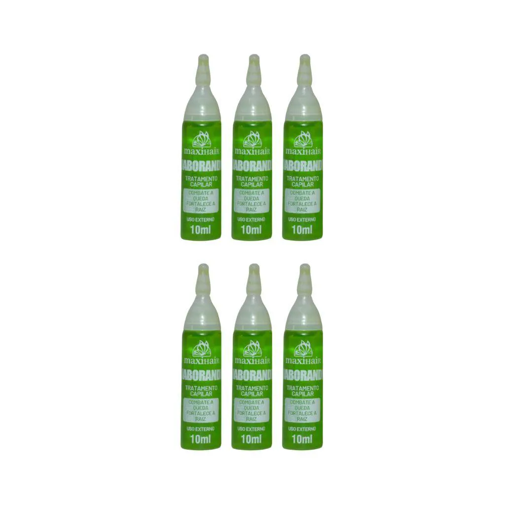 AMPOLA DE VITAMINA  MAXIHAIR 10ML JABORANDI - KIT C/ 6UN
