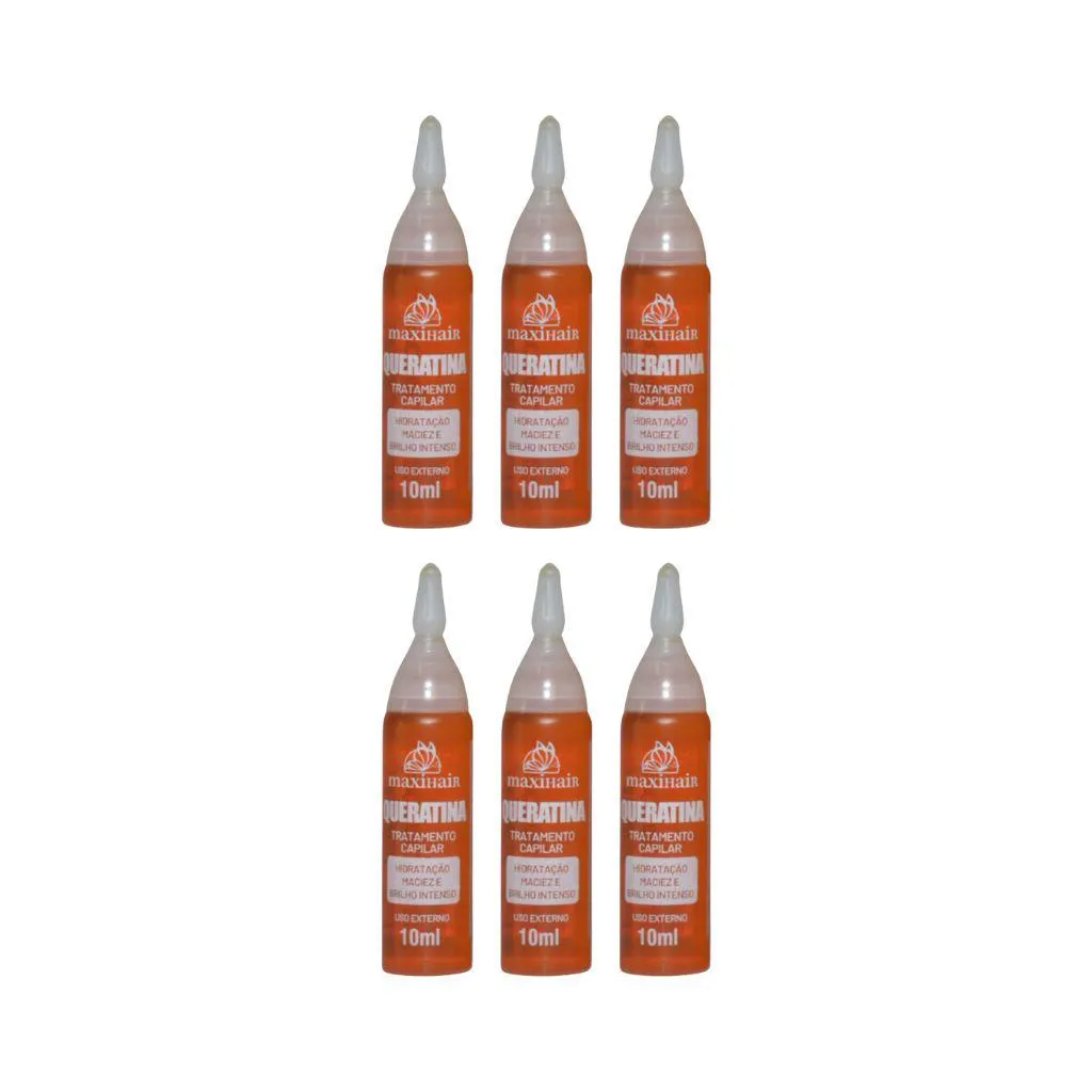 AMPOLA DE VITAMINA  MAXIHAIR 10ML QUERATINA - KIT C/ 6UN