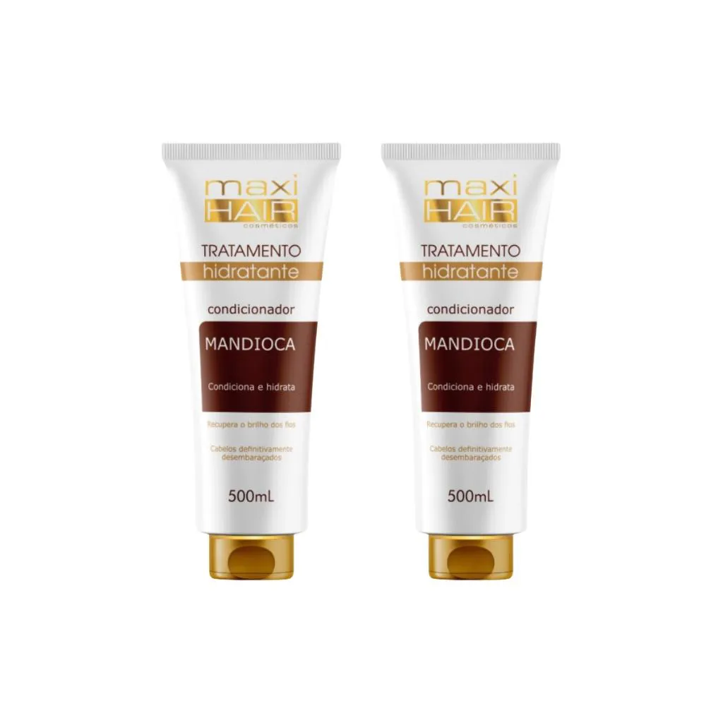 CONDICIONADOR MAXIHAIR 500ML MANDIOCA TRAT HIDRATANTE - 2UN