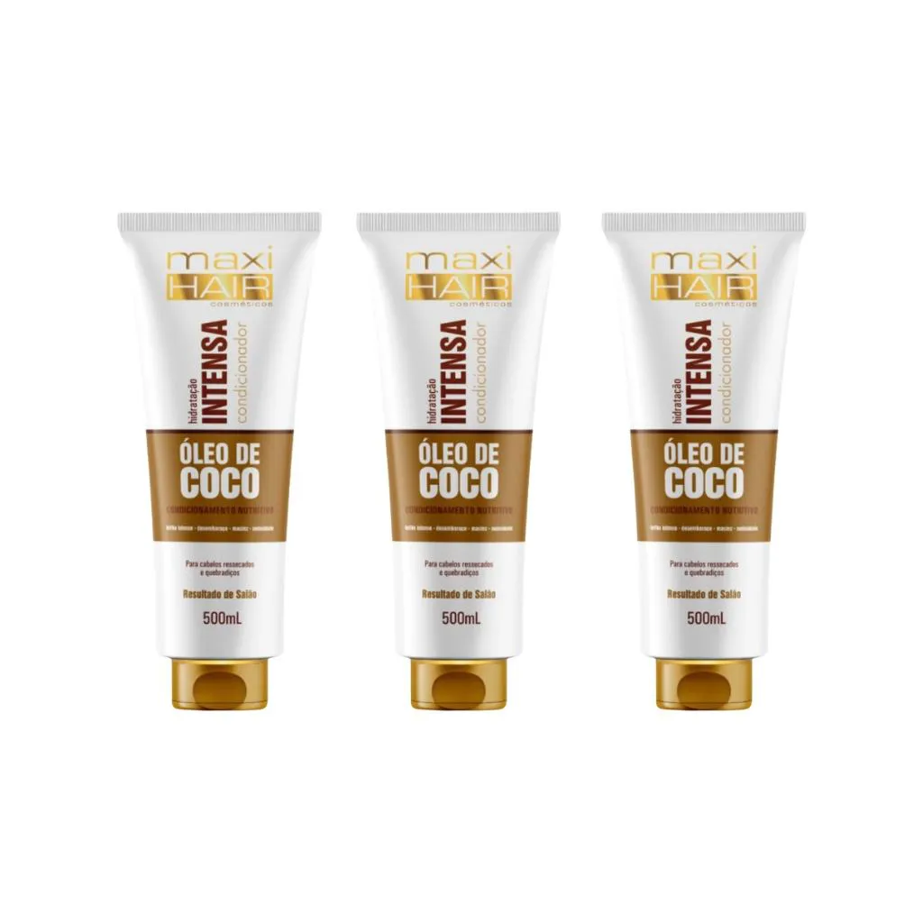 CONDICIONADOR MAXIHAIR 500ML OLEO DE COCO HIDRATAçAO INT-3UN