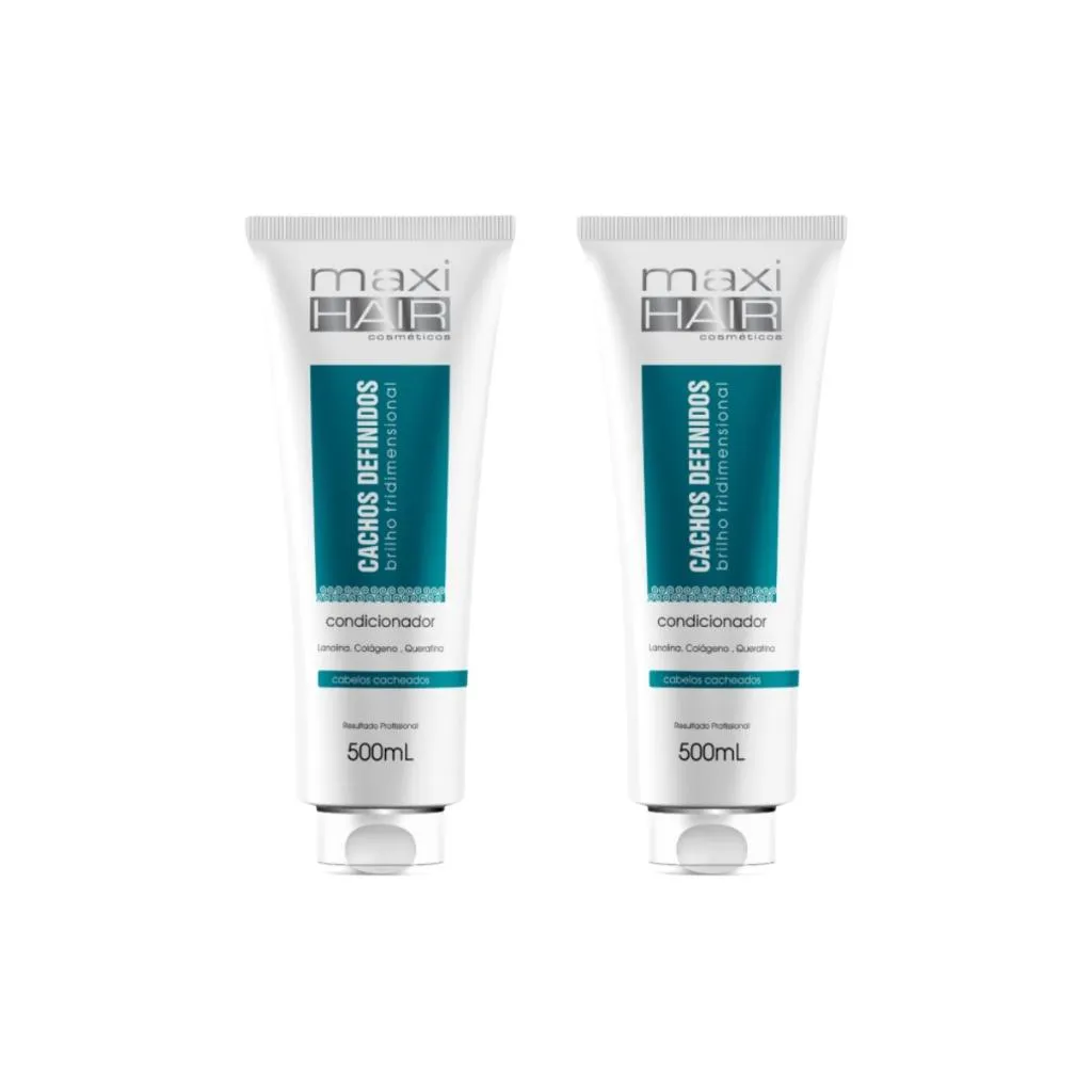 CONDICIONADOR MAXIHAIR 500ML CACHOS DEFINIDOS - KIT C/ 2UN