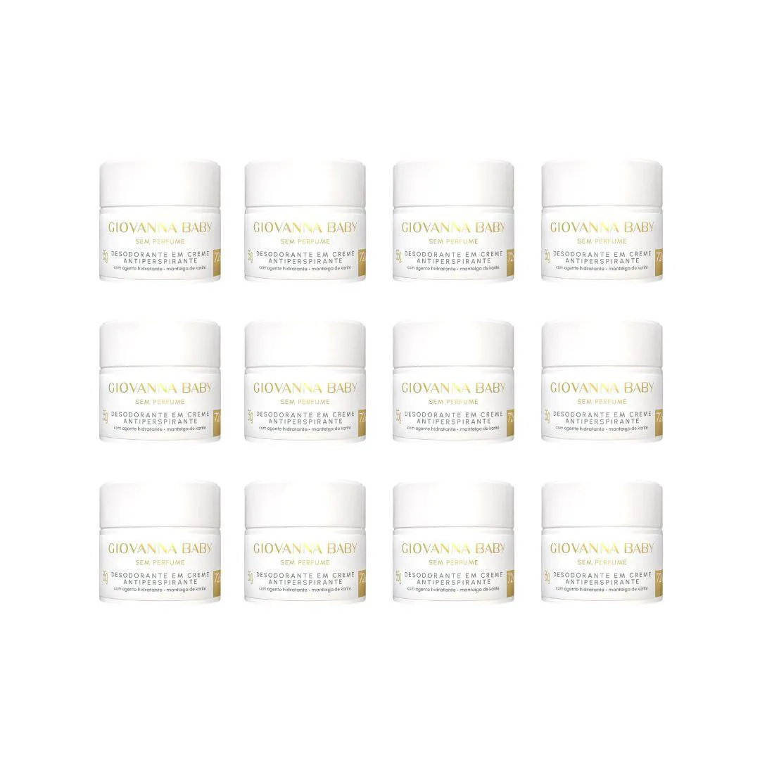 DESODORANTE CREME GIOVANNA BABY 55G SEM PERFUME-KIT C/12UN